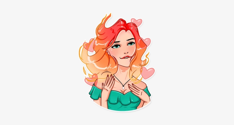 Sexy Girl Flirt - Sticker, transparent png #4352881