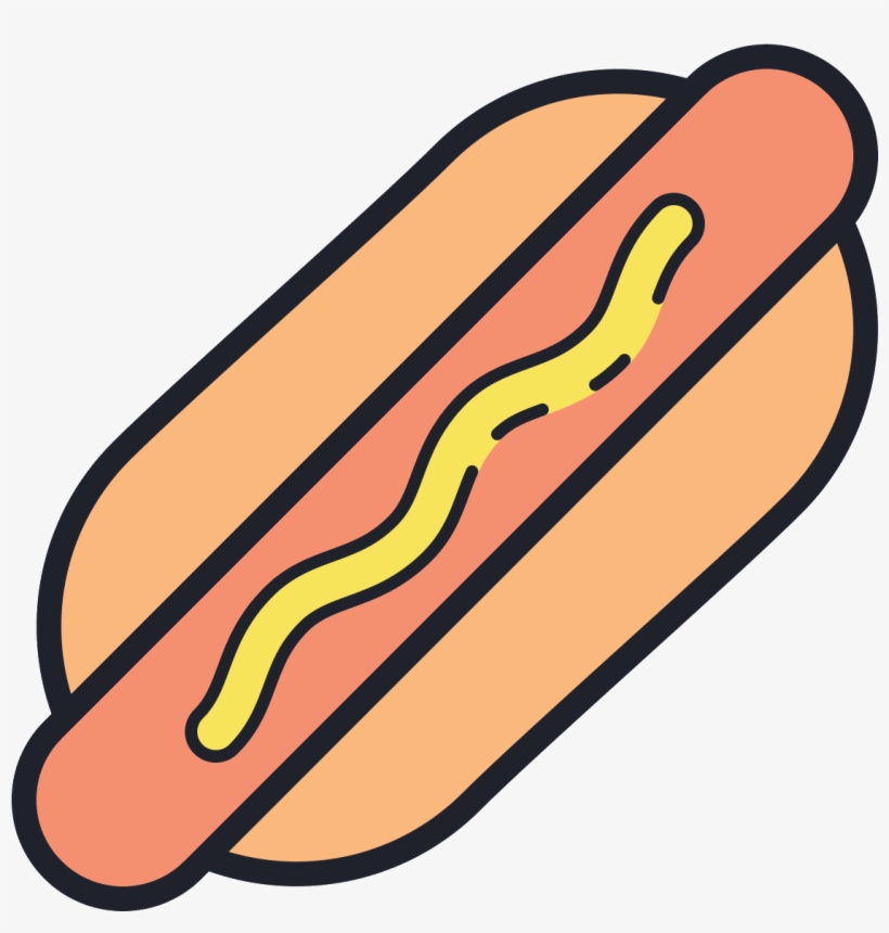 Hot Dog Icon - Icon, transparent png #4352969