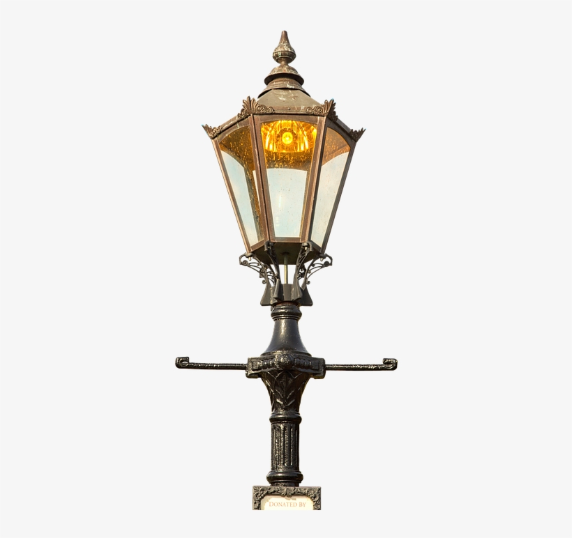 Street Lamp, Old, Antique, Lighting, Metal - Street Light Old Png, transparent png #4353065