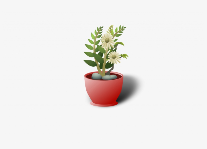 White Flower Pot Best Of Clipart White Flower Pot - Plants Clip Art, transparent png #4355141