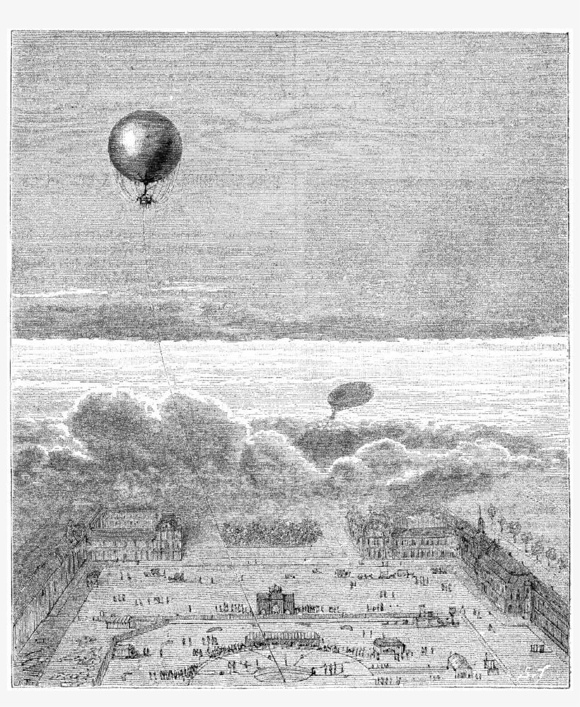 File - La Nature - 1878 - S2 - P317 Ballon Giffard - Hot Air Balloon, transparent png #4355248