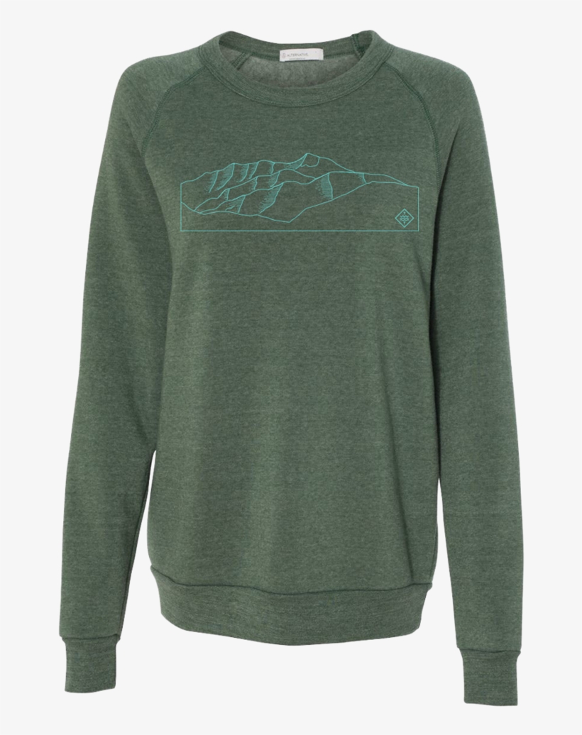 Chief Peak Mountain Range Crew Neck Fleece, transparent png #4355607