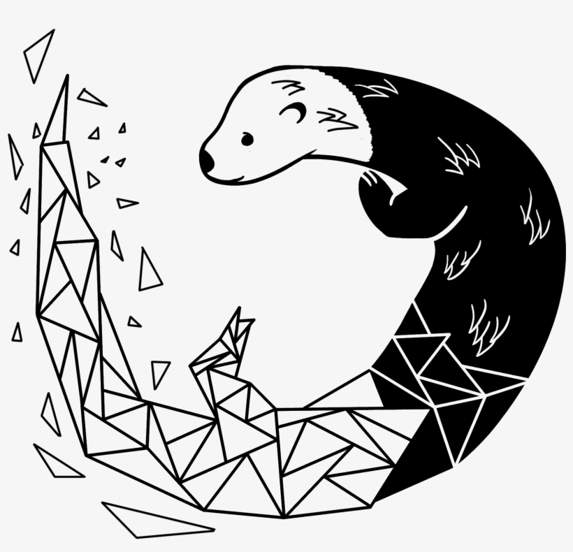 Fancy Otter Design - Illustration, transparent png #4355645