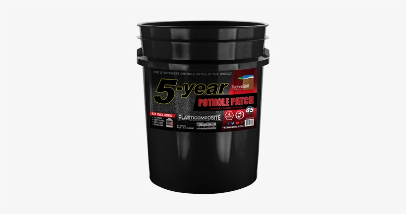 5 Year Asphalt Bucket - Pothole, transparent png #4356938