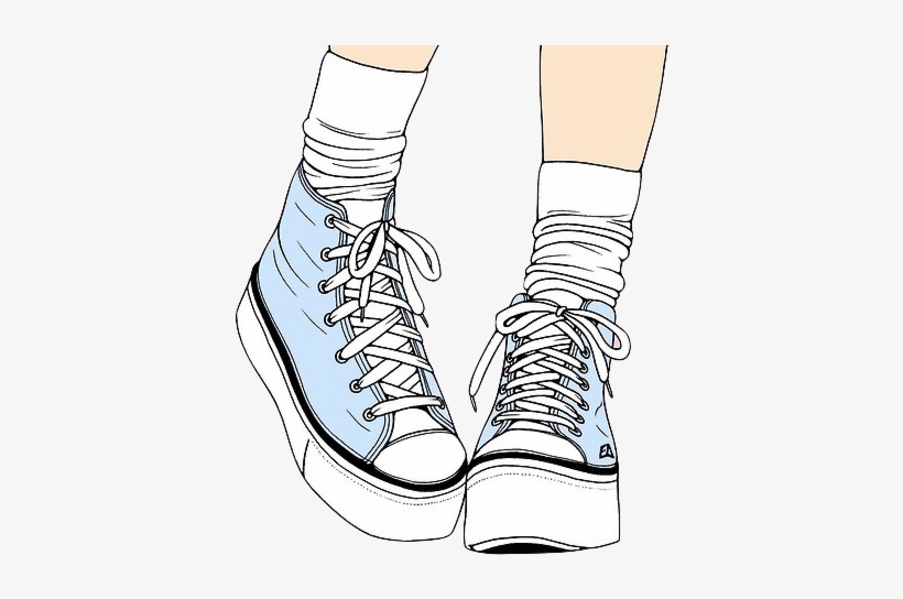 59 Images About Png On We Heart It - Blue Sneakers Pink Background, transparent png #4357369