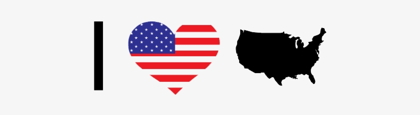 I Love America Png - Map, transparent png #4357492