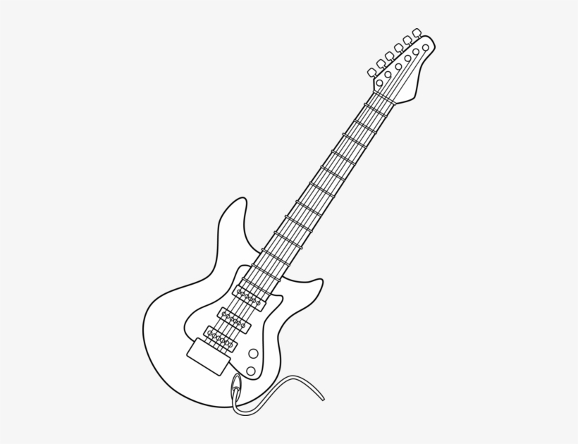 Electric Guitar Clip Art Png - Electric Guitar Line Art, transparent png #4357539