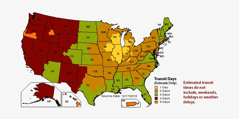 Ups Shipping Map For Michigan, transparent png #4358248