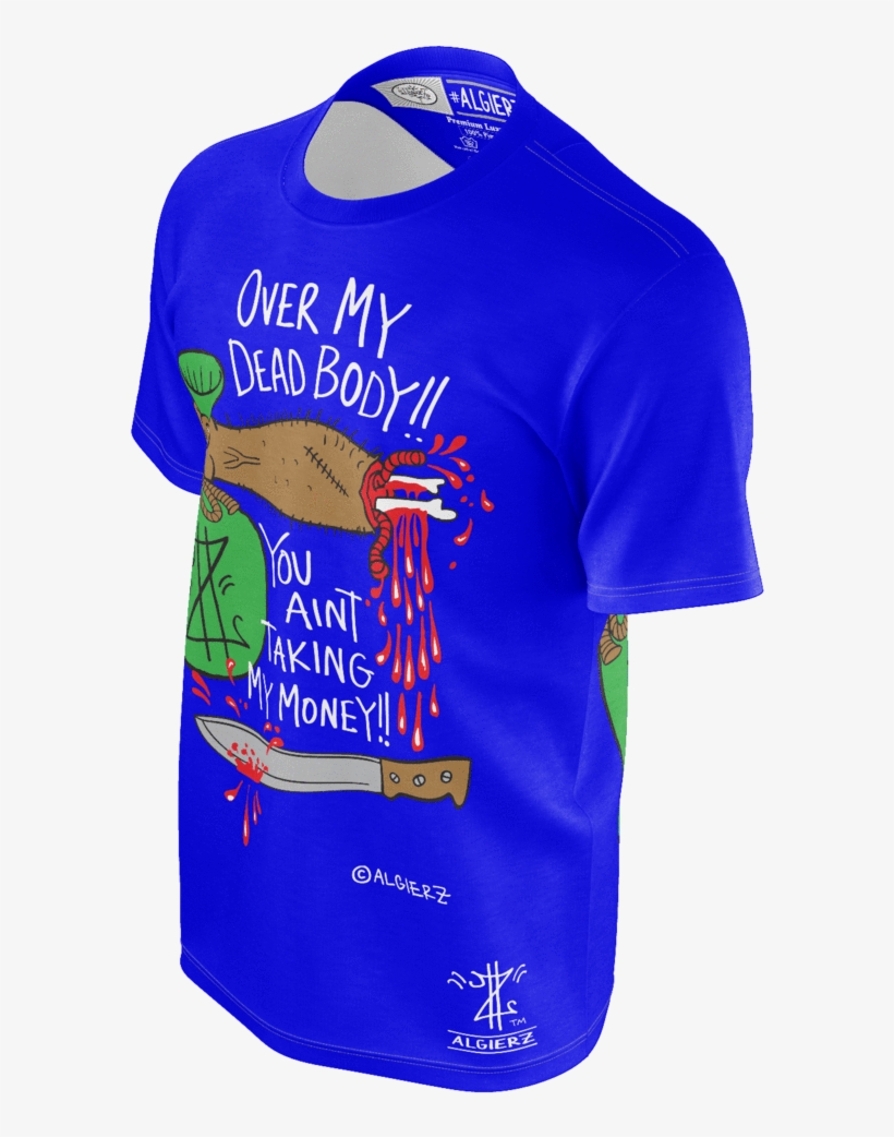 Over My Dead Body T-shirt, Royal Blue - T-shirt, transparent png #4359067