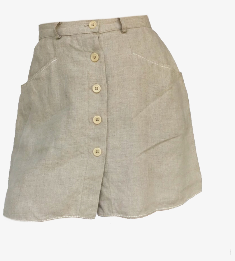Button Down Skirt / Polyvore - Skirt, transparent png #4359350