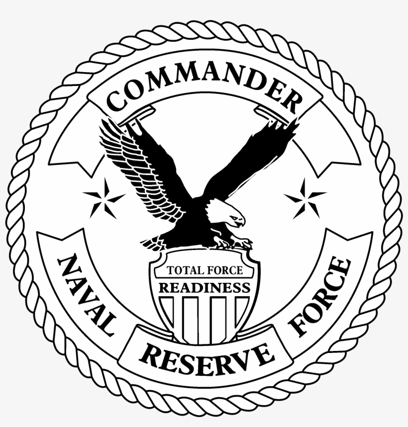Navy Reserve Forrce Commander Logo Black And White, transparent png #4359634