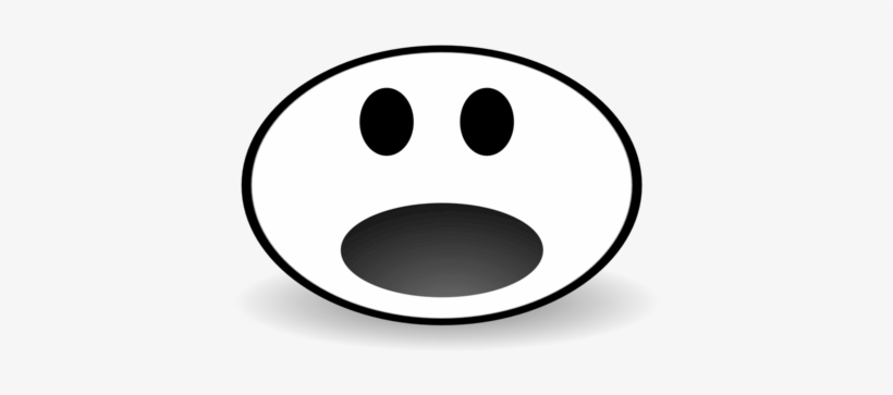 Coloring Trend Medium Size Surprise Surprised Face - Surprised Face Clipart Black And White, transparent png #4360155