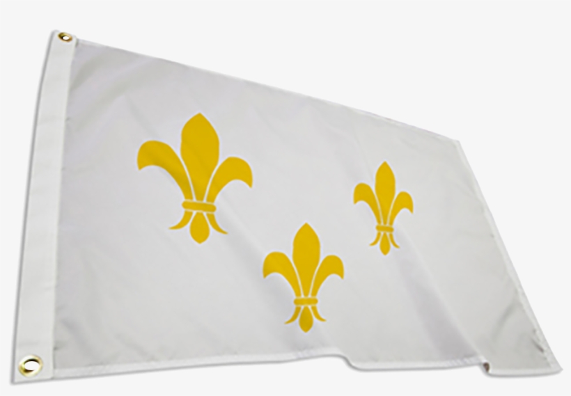 Fleur De Lis Flag - Fleur De Lis White Flag, transparent png #4360725