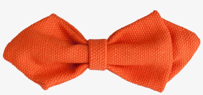 Bright Orange Bow Tie - Silk, transparent png #4361202