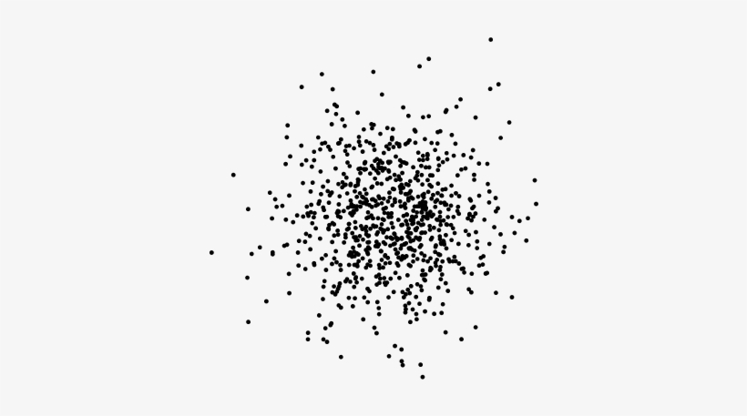 Here's The Result Of Scatter Point On 800 Points With - Small Black Particles, transparent png #4361299