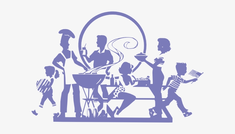 Small - Family Eating Dinner Silhouette, transparent png #4361475