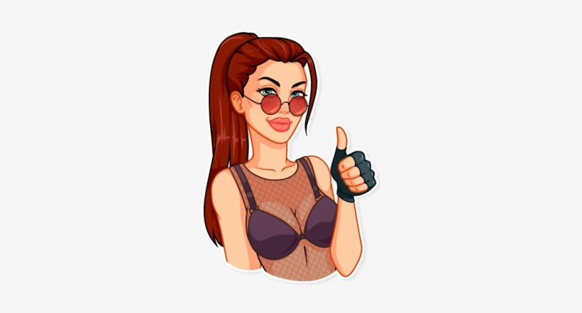 Thumb Up Kroft - Tomb Raider Stickers, transparent png #4362504