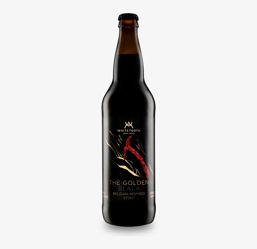 The Golden Black - Glass Bottle, transparent png #4362877