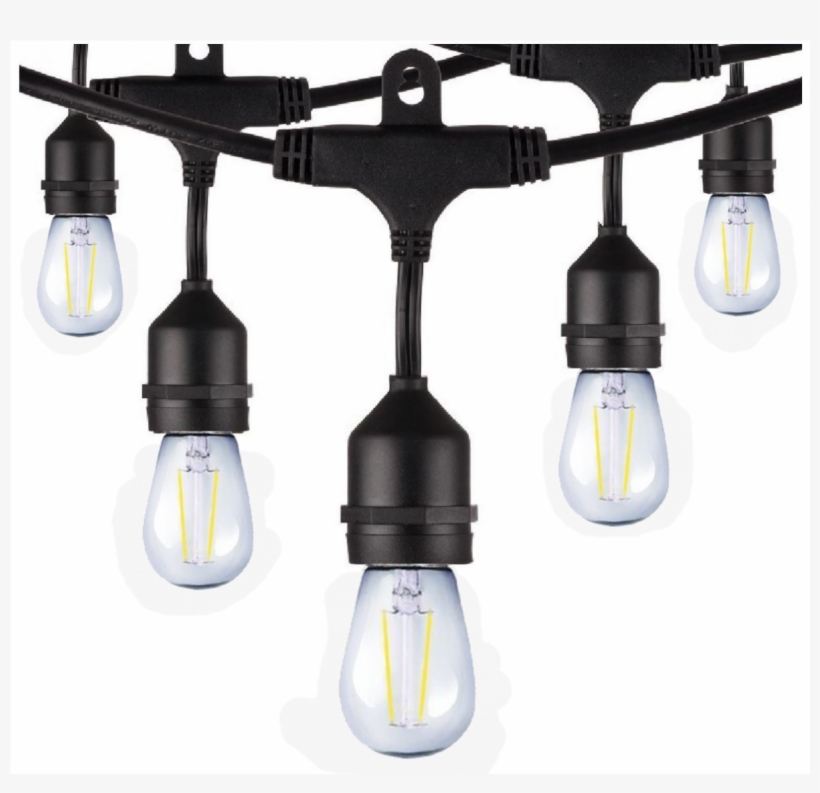 Led String Lights With S14 Bulbs - Honeywell 48 Foot Replaceable Filament Style Amber, transparent png #4362881