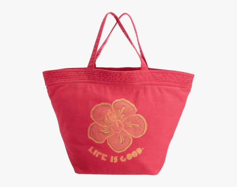 Hibiscus Carry All Bag - Flower Carry All Bag By Life Is Good, transparent png #4364201