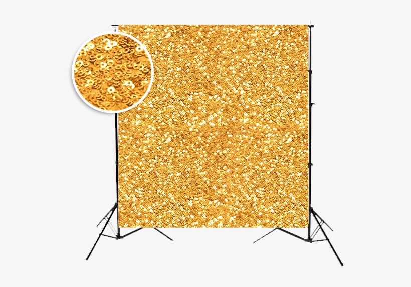 Sequin Gold - 10 Yards Glitz Sequins Fabric Bolt - Gold, transparent png #4364421