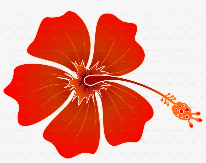 Red Hibiscus Png Clip Art Library - Batik Hibiscus, transparent png #4364558