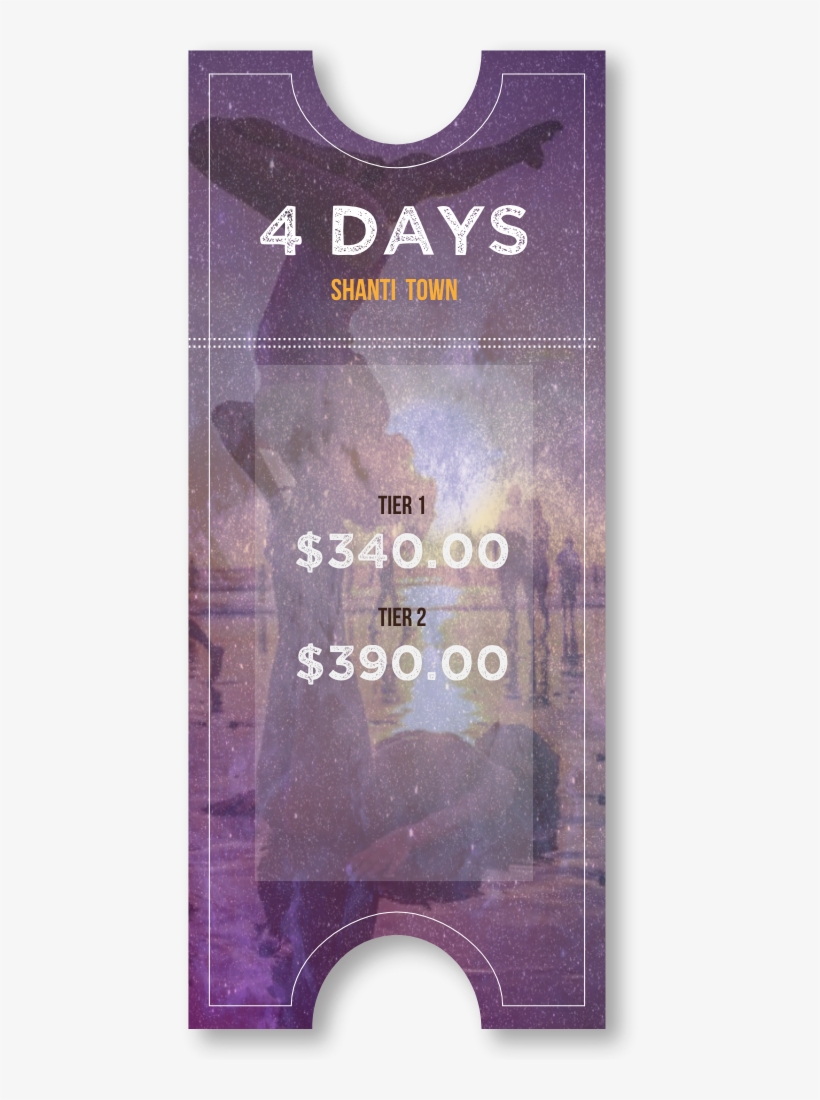 Shanti Town Ticket 1 - Book Cover, transparent png #4366629