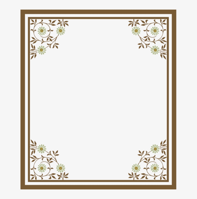 Floral Design Picture Frames Flowering Plant Leaf - Clip Art, transparent png #4366727