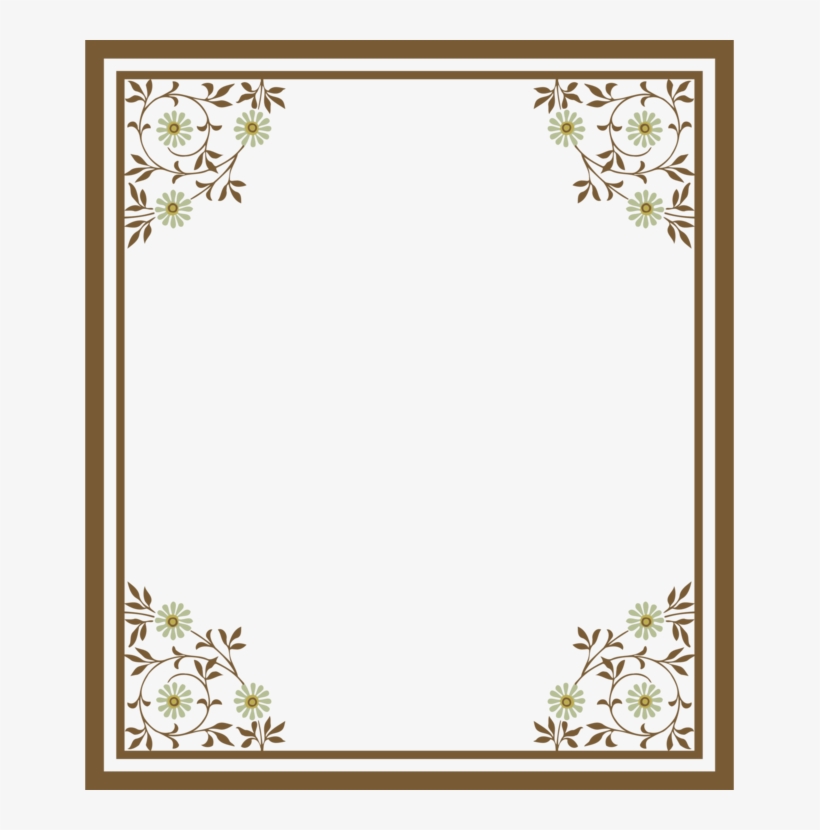 Floral Design Picture Frames Flowering Plant Leaf - Clip Art, transparent png #4366727
