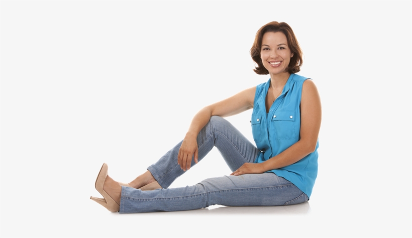 Woman Sitting On Floor Png, transparent png #4367081