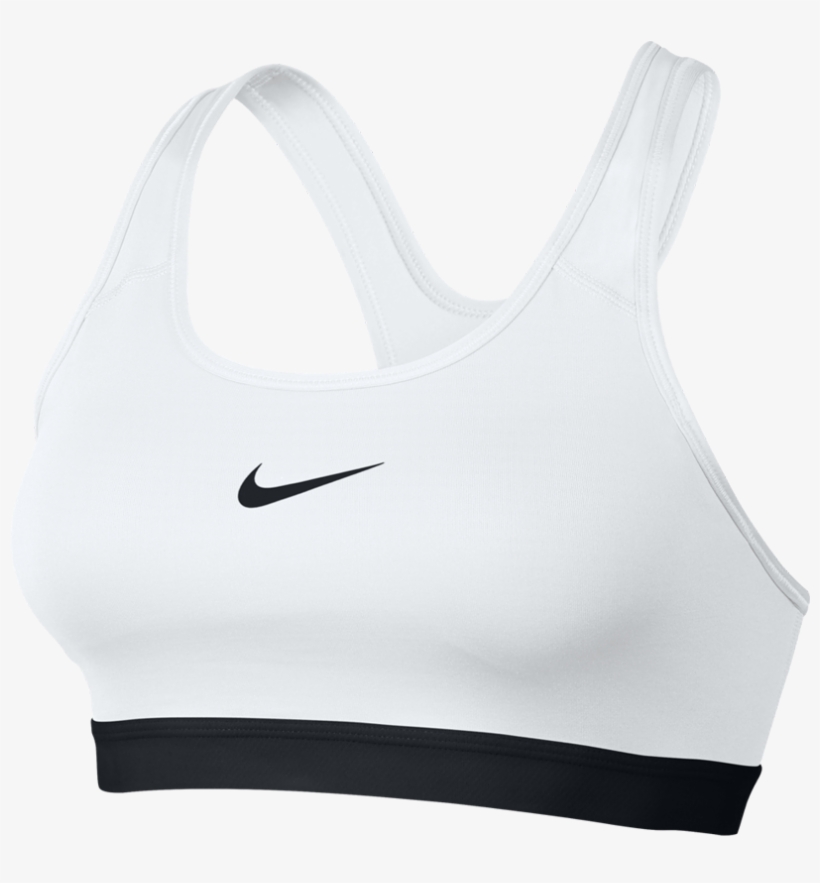 Nike Women's Pro Classic Padded Bra White - White And Black Nike Sports Bra, transparent png #4367255
