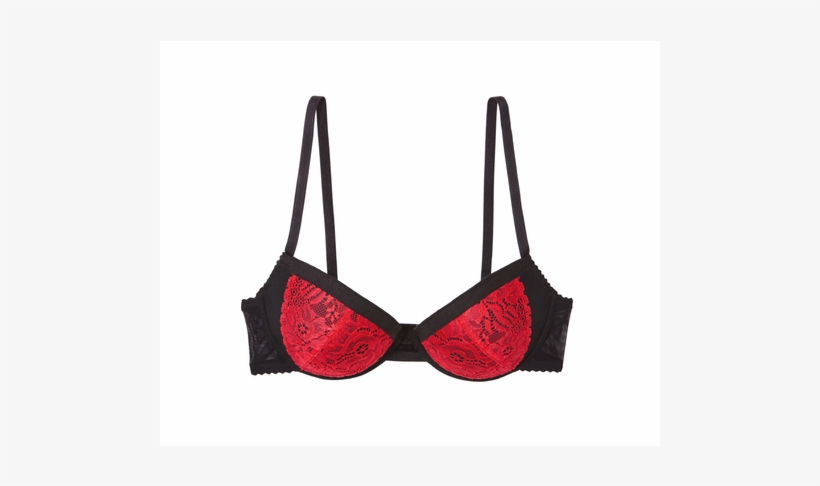 Ladies' Push-up Bra, Black/red - Bra, transparent png #4367284