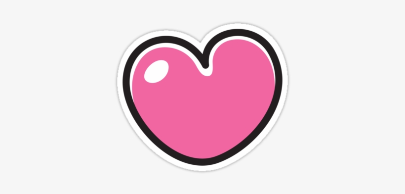 Pink Cartoon Heart Sticker Stickers By Mhea - Sticker, transparent png #4368866