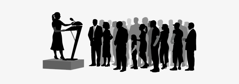 Crowd Silhouette Png Download - Public Speaking Silhouette, transparent png #4368867