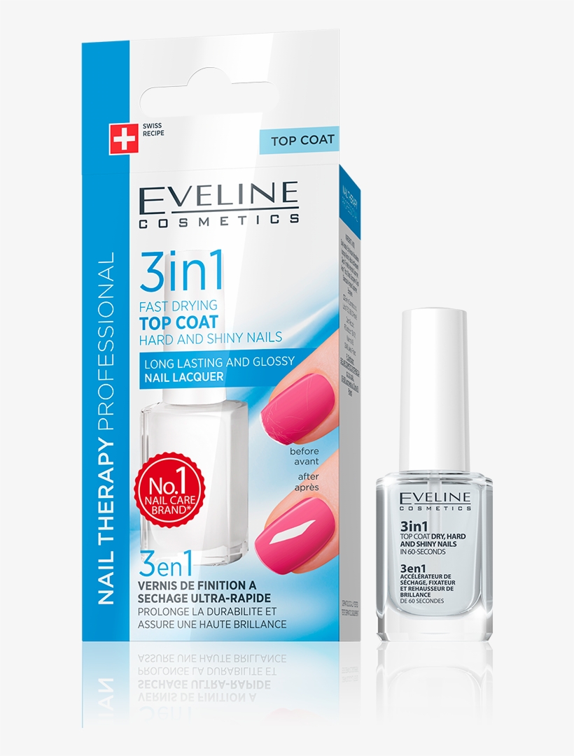 Nail Therapy Dry, Hard And Shine Nail Polish - Eveline Manicure, transparent png #4369812