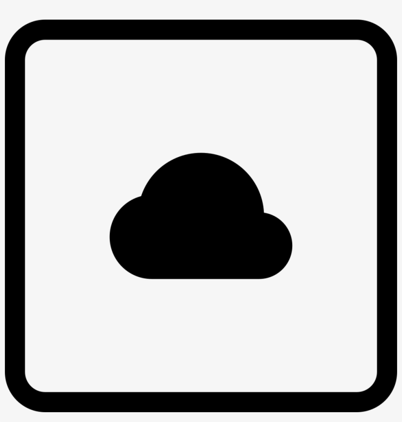 Internet Black Cloud Symbol In Square Button Comments - Letter T In A Square, transparent png #4369817