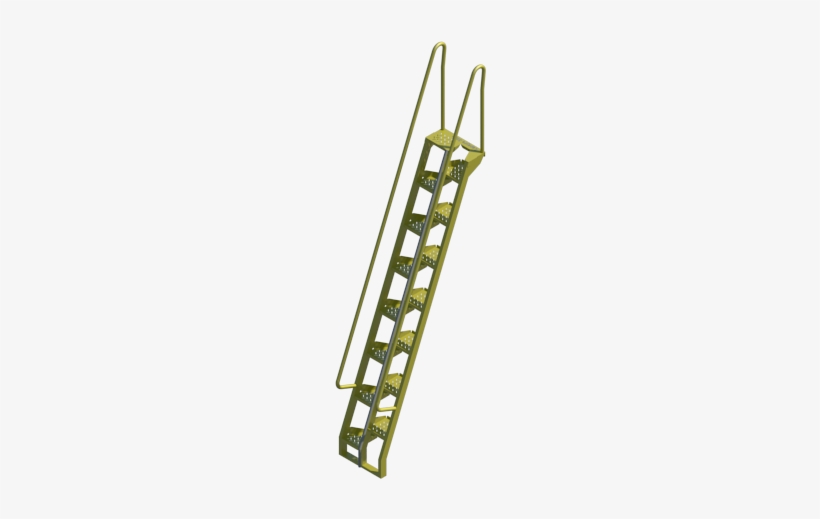 Alternating Tread Stairs, Steel, 68°, Revit Png - Alternating Tread Stair Revit, transparent png #4370240