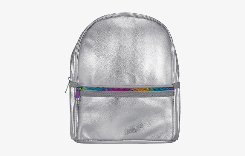 Picture Of Silver Metallic Mini Backpack - Backpack, transparent png #4370457