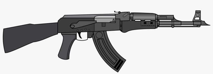 Ak-47 - Kalashnikov Ak 47 Black, transparent png #4370483