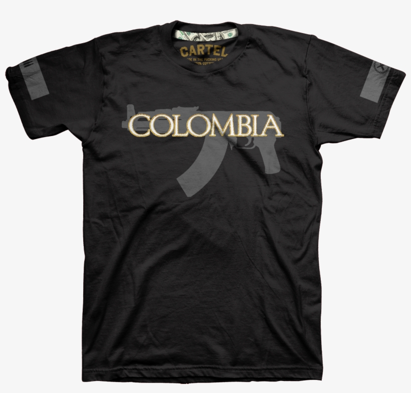 Colombia Ak-47 - Hamilton Gold Star T Shirt, transparent png #4370778