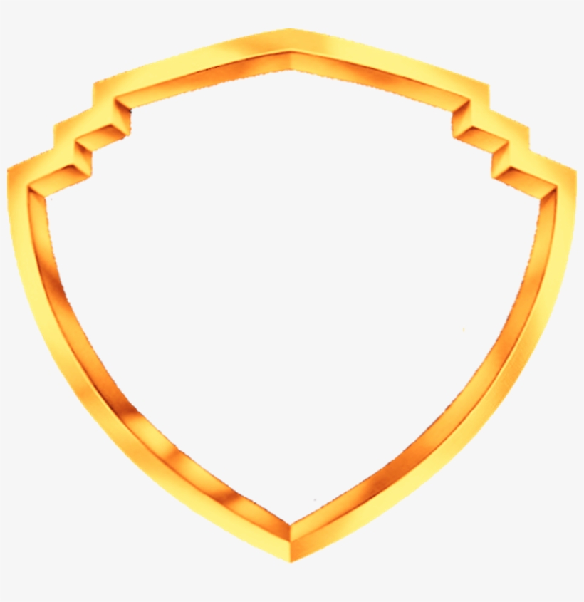Shield Outline Gold - Warner Bros. Interactive Entertainment, transparent png #4371635