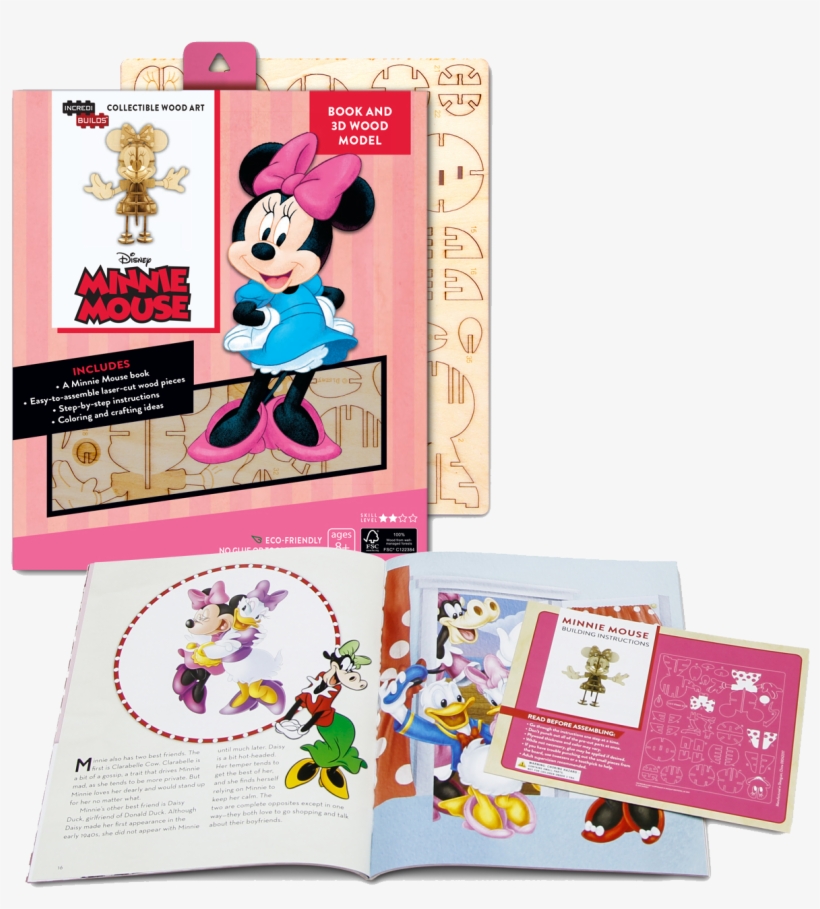 Incredibuilds 3d Plywood Puzzle Disney - Minnie Mouse, transparent png #4371814
