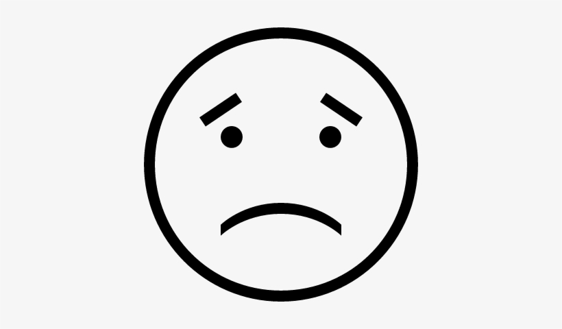 Sad Face Stroke Vector - Close Button Png Icon, transparent png #4372646