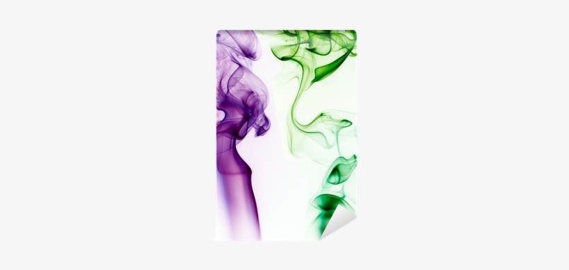 Purple And Green Smoke On White Background Wall Mural - Fondos Blanco Y Morado, transparent png #4372841