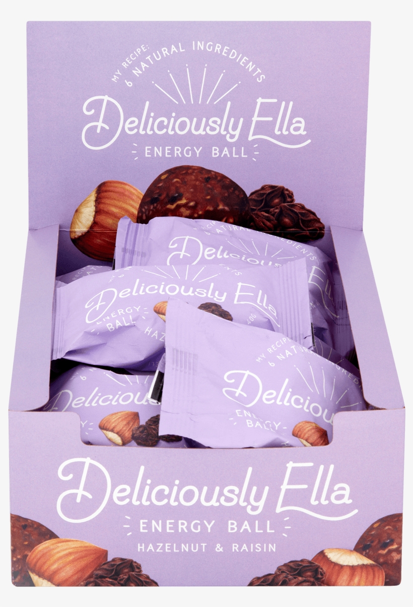 Our Hazelnut And Raisin Energy Ball Contains Gentle - Deliciously Ella - Cacao & Almond Energy Balls, transparent png #4373988
