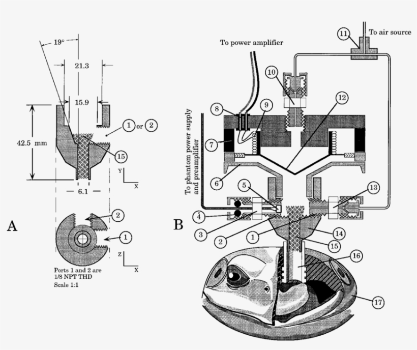 A Detailed Schematics For The Horn Coupler Showing - Diagram, transparent png #4374209