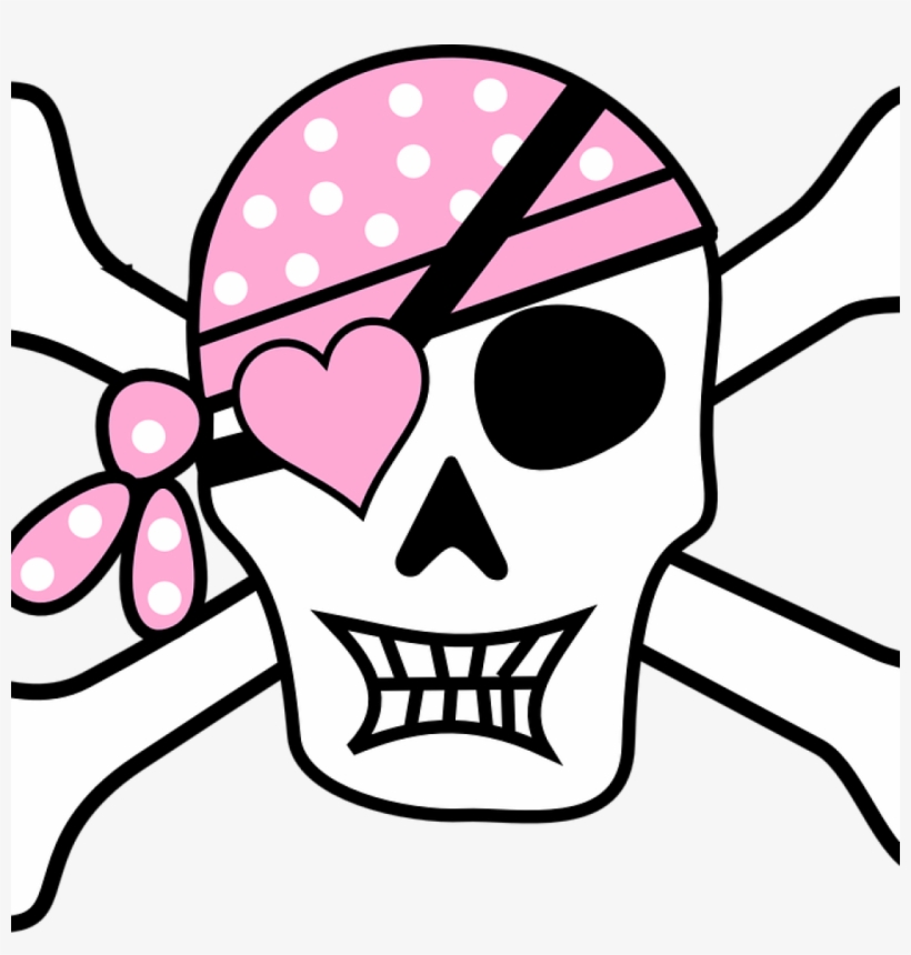 Free Skull And Crossbones Clip Art Pirate Skull And - Pink Pirates, transparent png #4374252