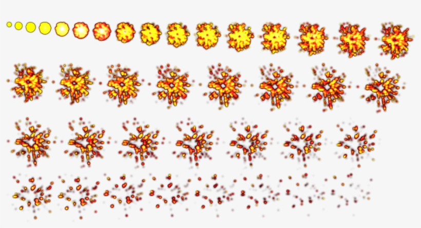 Royalty Free Game Art - Explosion Sprite File Png, transparent png #4374771