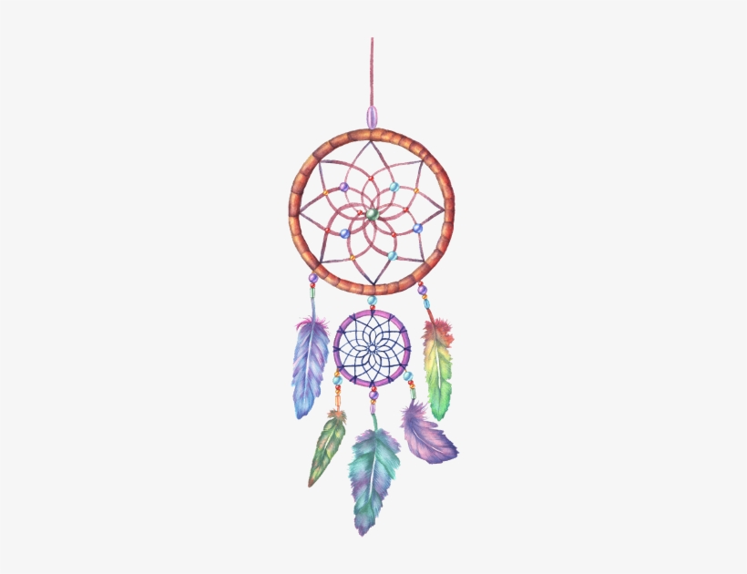 Boho Dreamcatcher Dreamcatchers Freetoedit - Dream Catcher Colored Drawing, transparent png #4374873