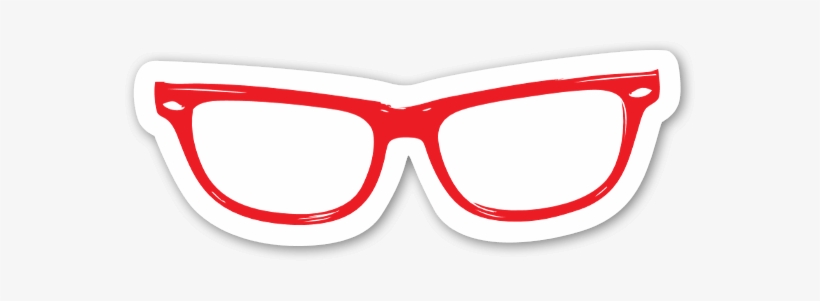 Hipster Eye Glasses Red - Illustration, transparent png #4375452